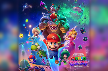 mario bowser peach og vennene hans i den nye filmen the super mario galaxy movie